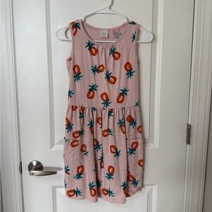 Hanna Andersson Pink Dress with Pineapple Print